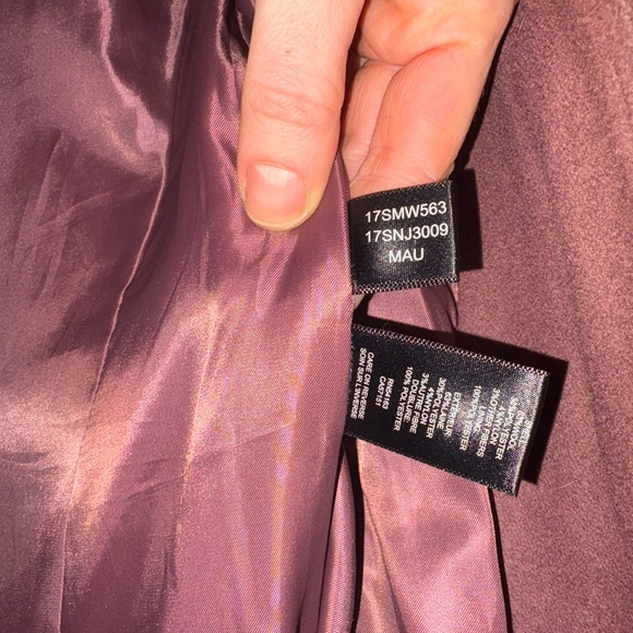 Kenneth Cole Mauve Belted Coat with Stand Up Collar - size XS - Picture 13 of 14